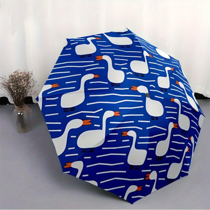 1pc Geese Pattern Automatic Open/Close Umbrella, Portable Folding Umbrella for Travel, Themed Events, It is suitable as a gift for various festivals,