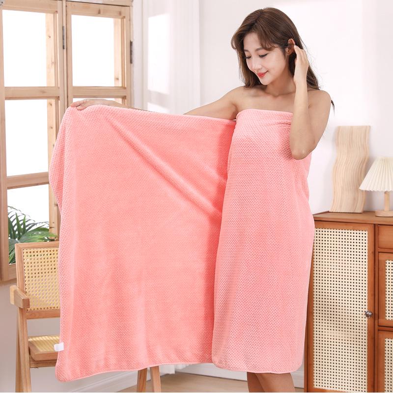 Pineapple Grid Extra Thick Large Bath Towel for Adults - Bathing & Beach Skirt Style