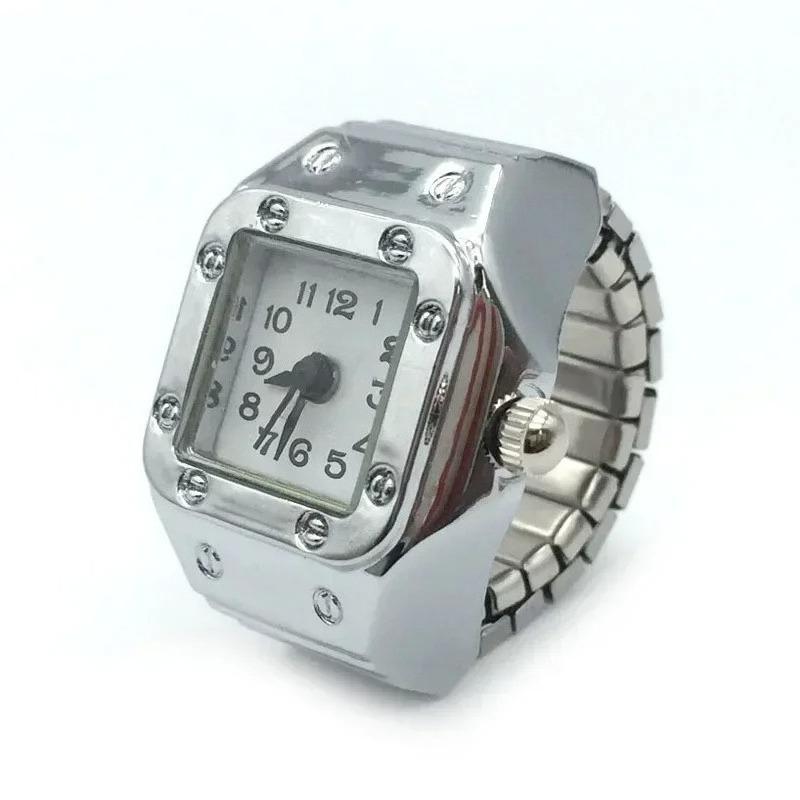 2026 Neue Retro Modische Punk Uhr Ring Vielseitiger Nischen Paar Finger Uhr Mini Uhr Niedliche und Kreative Elektronische Uhr