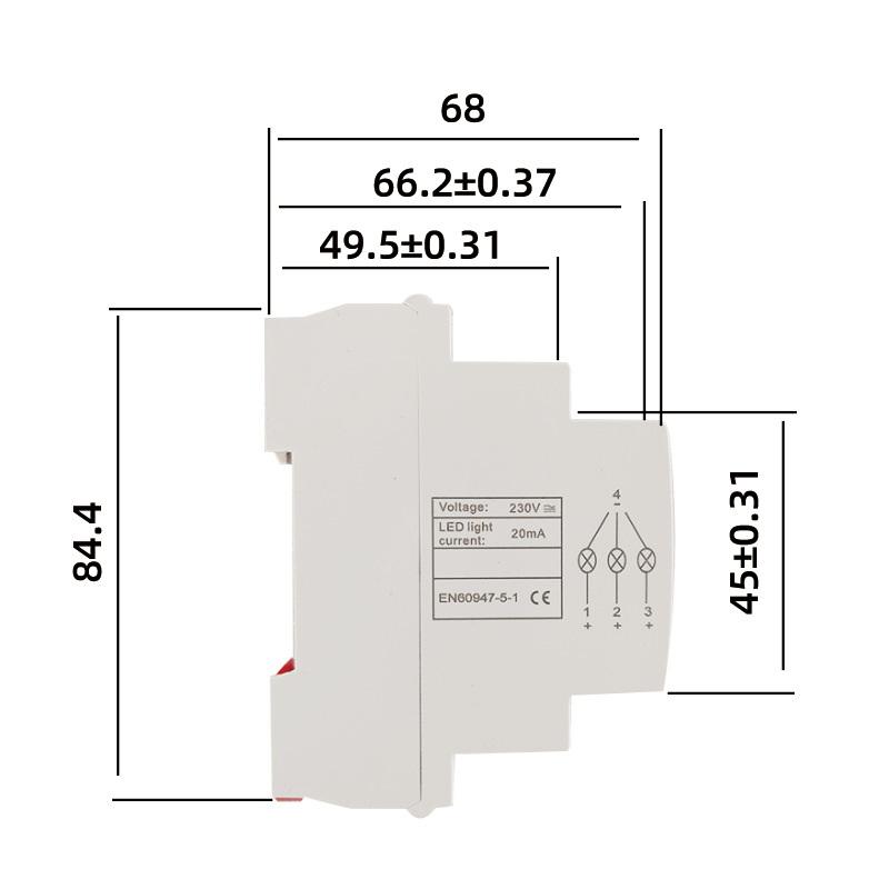 1Pcs 24V 220V Ac/Dc Track Type Signal Lamp Jd9 Din Rail Indicator Light Tri-Color Dual Color Light Red Green Yellow