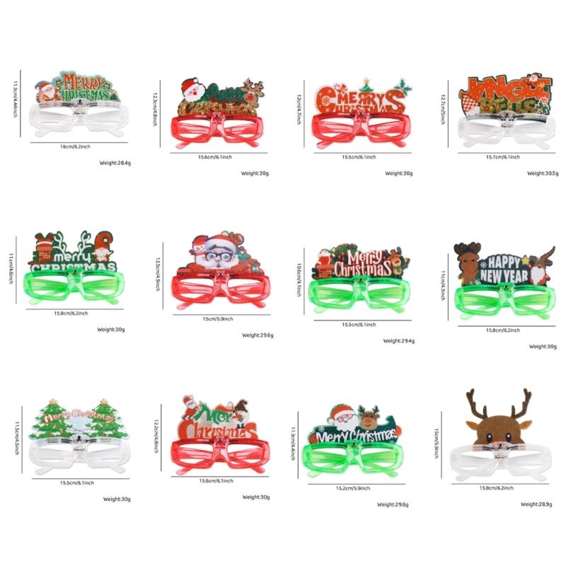 Unisex Unique New Year Christmas Party Glowing Eyeglasses for Adult Teens