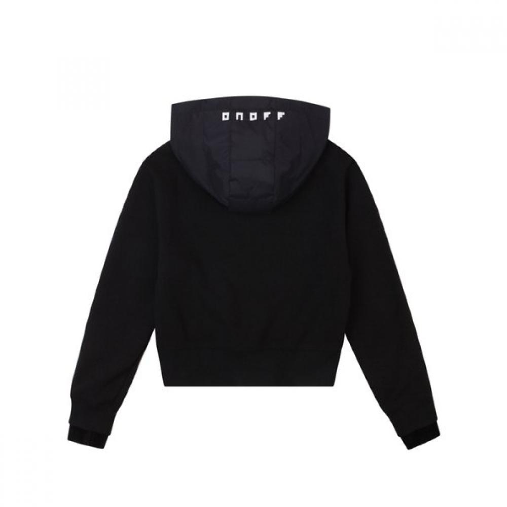 ONOFF Women Padding Hood T shirT Black Of9242lb