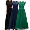 Elegante Vestido de Encaje Hueco para Mujer para Fiestas de Cóctel Ocasiones Formales de Noche