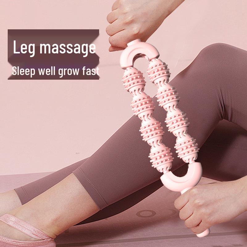 8-Wheel Wolf Tooth Muscle Relaxation Massage Stick for Muscle and Fascia Therapy