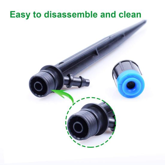 20Pcs/Set Adjustable Water Flow Drip Emitter Effective 8 Holes Plastic Irrigation Sprinkler for Garden