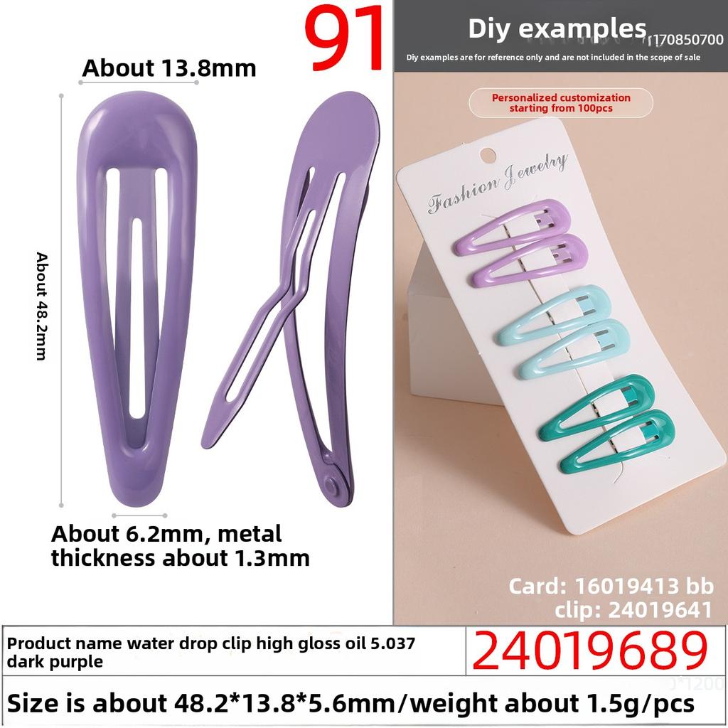 Niedliche Haaraccessoires für MädchenBunte Tropfenförmige Haarspangen Bonbonfarbene Kleine Haarspangen Kleine Pony- und Strandclips