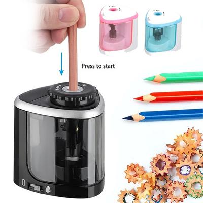 Elektrischer Bleistiftspitzer, automatischer Touch-Schalter, Schule, Büro, Klassenzimmer, tragbar, einfach zu bedienen