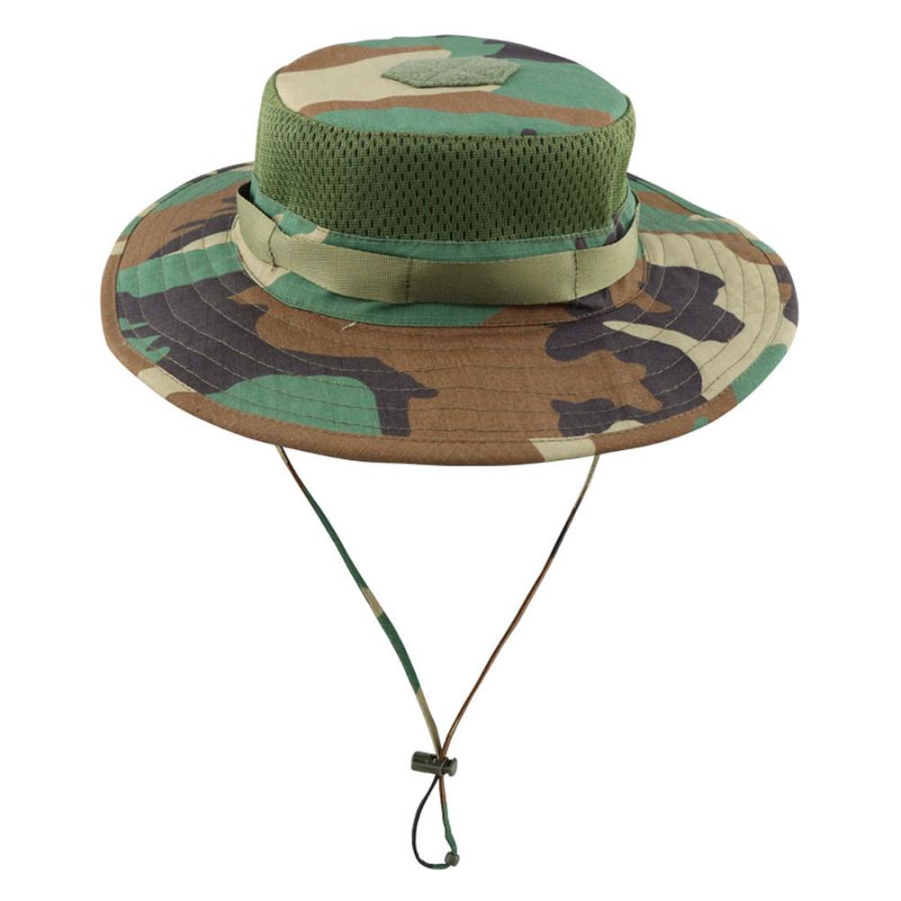 1Pc Vintage Camouflage Boonie Women Men Hat Tactical US Bucket Hats Panama Summer Cap Hunting Hiking Outdoor Camo Sun Caps