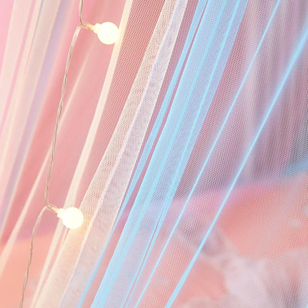 Regenbogen Bettvorhang Polyester Moskitonetz Prinzessinnenbett Vorhänge Von der Decke Schlafzimmer Dekoration für Mädchen