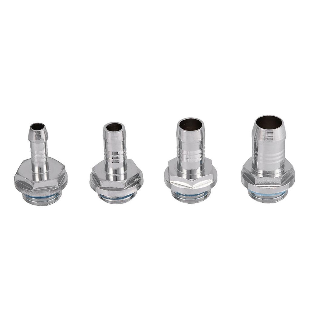 6 PCS PC Wasserkühlung Two-Touch-Fitting G1/4 Gewinde Barb Stecker für Rohr