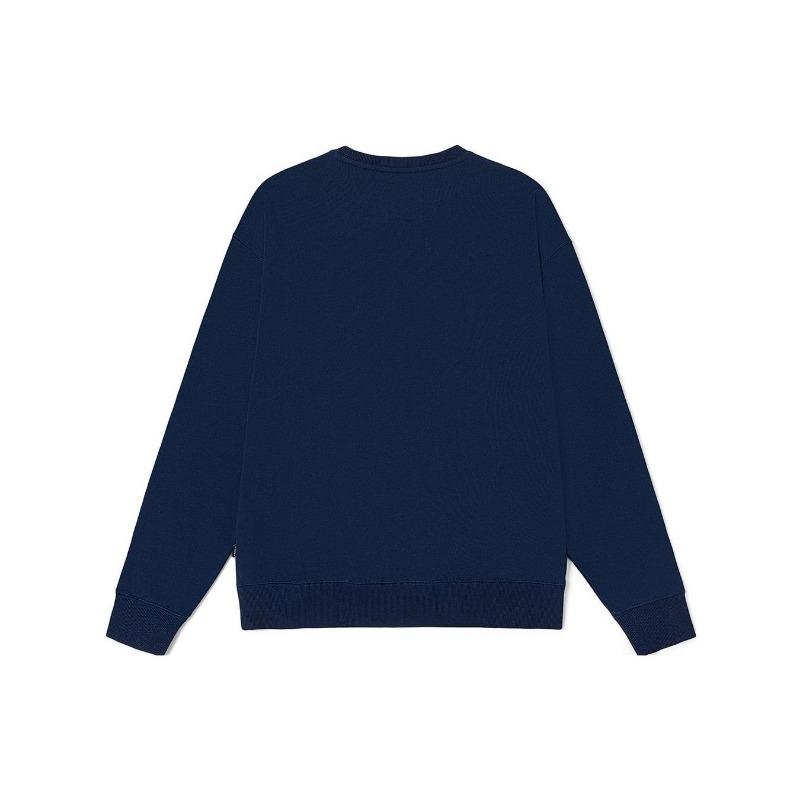 Vans Logo Retro Sports Print Color Block Letter Pullover Casual Sweatshirt Unisex Sweatshirt Dark-Blue VN0002HRLKZ