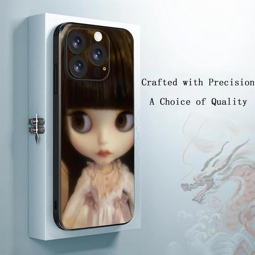 Bl-ytheS Cute doll fashion design Phone Case For iPhone 17 16 16e 15 14 13 12 11 Plus Mini Pro Max Soft black Shockproof Cover