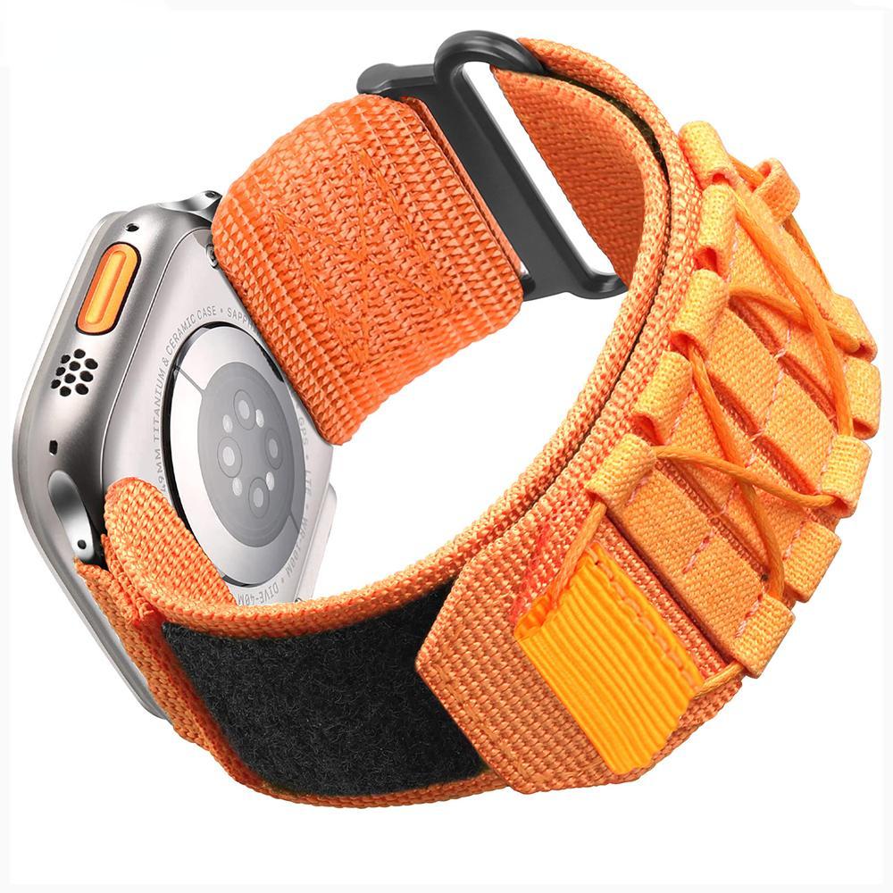 

Тактический ремешок для альпийского спорта для Apple Watch Series 9 appl watch 8/7/6/5/4/Ultra 2, 49 мм, нейлоновый ремешок 42 мм, 44 мм, 45 мм, 38 мм, 40 мм, 41 мм 38mm 40mm 41mm оранжевый