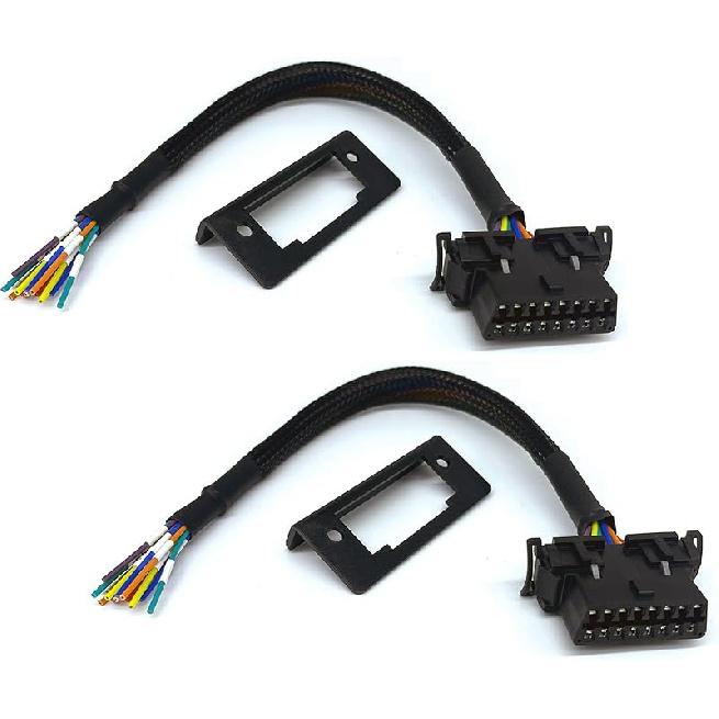 JUTA OBD2 J1962 Female To Open Pigtail Cable Bracket 16PIN OBDII Port Replacement Cable - [1Ft/30Cm]