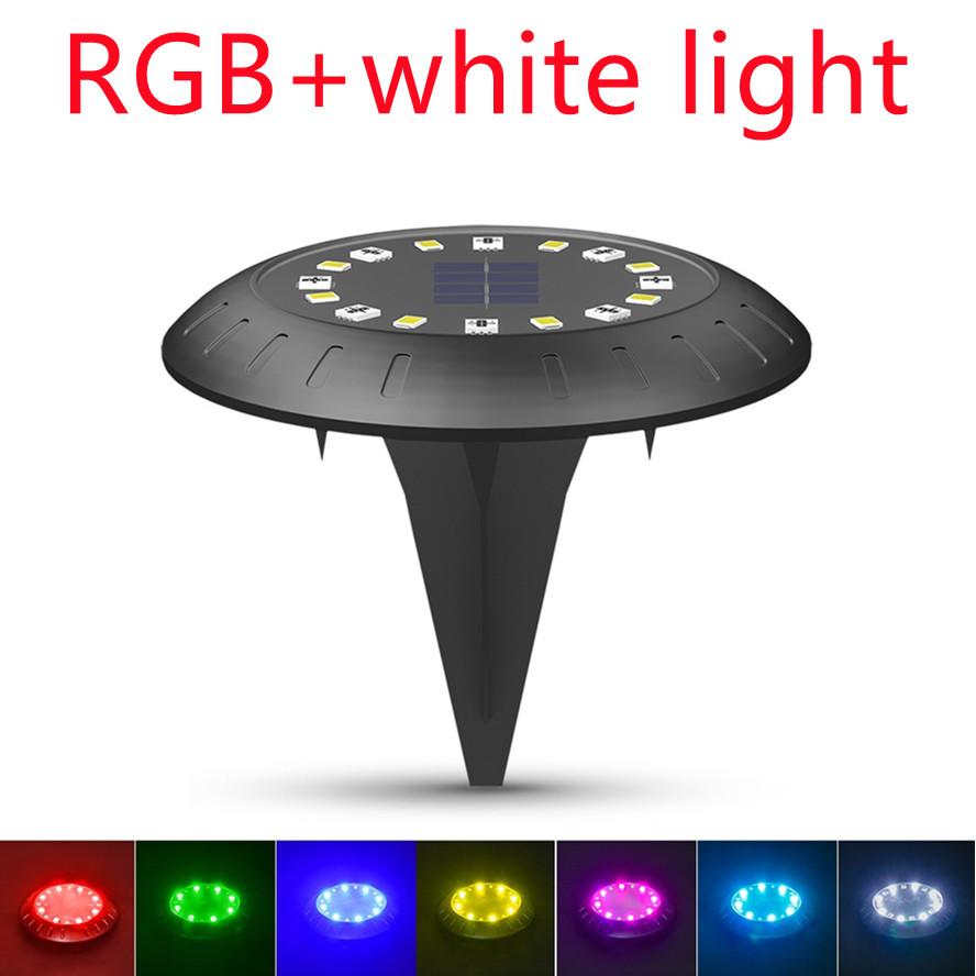 16EDs Solar Powered Under Ground Colorful Lamps Outdoor Waterproof Garden Landscape Lighting for Yard Deck Lawn Patio Pathway