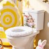 Easter EggshellRabbitFlower Decoration Stickers Living Room Background Wall Bathroom Toilet Cover Stickers