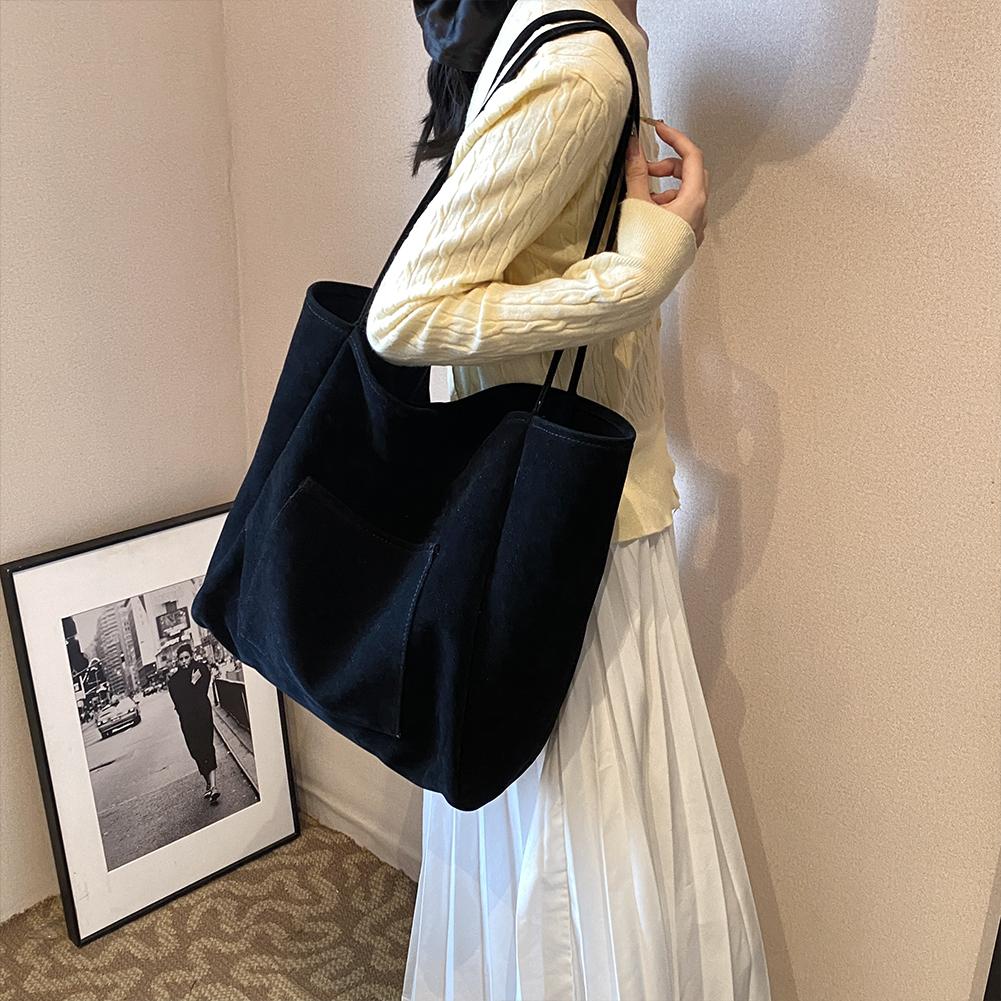 HOT Women Suede Shoulder Bag Large Capacity Top Handle Purse Satchel Purse Handb