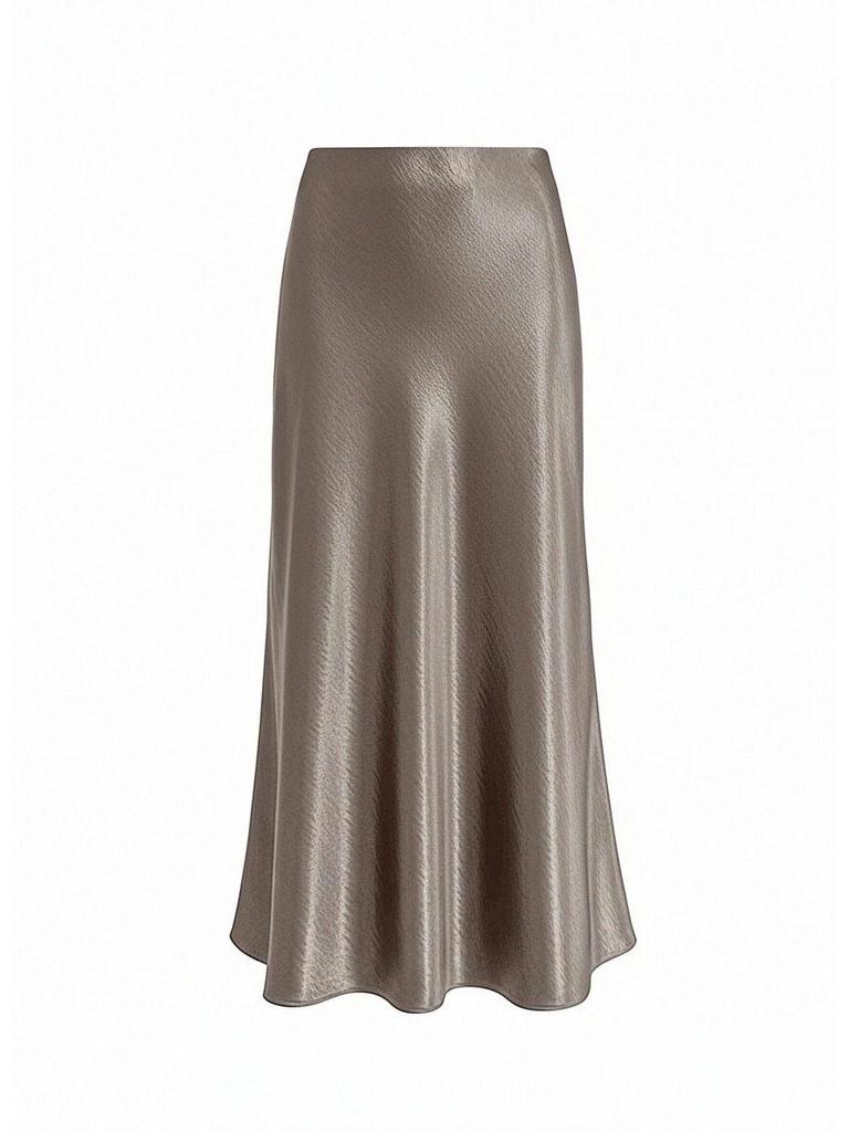 Chinese Style Black Acetate High-Waist Bodycon Fishtail Skirt, Bias Cut Drapey Silk Satin for Women
