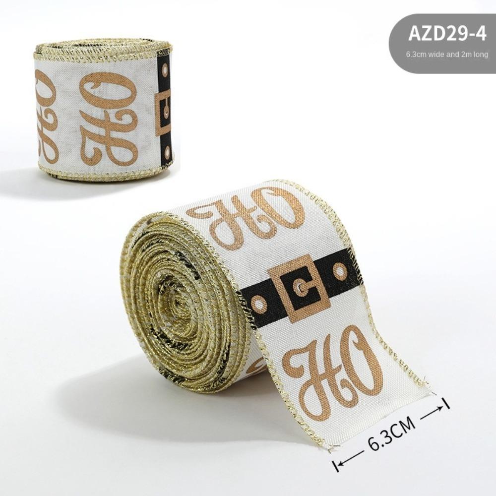 2m Fabric Swirl Ribbon DIY Burlap Ribbon New Christmas Ribbon
