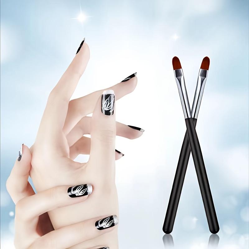 1pc Round Head Nail Pen Gel Extension Brush for DIY Manicure, Acrylic Coating Tool, Unscented, Nail Art Accessory, Nail Art Brush