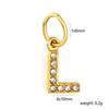 Diamond Stainless Steel Jewelry Accessories 26 Letter Pendant Pendant DIY Necklace Bracelet Accessories