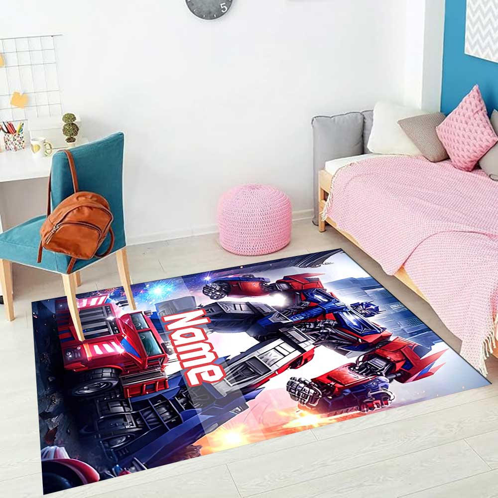 Transformers Fans (3) Customize your name rug, office chair cushion, home bedroom living room gift.