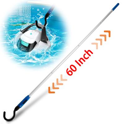 60 Inch Extended Pool Pole Hook Aluminum Alloy Adjustable Telescopic for Grabbing The Vacuum Robot Pole Hook Above Ground Pool