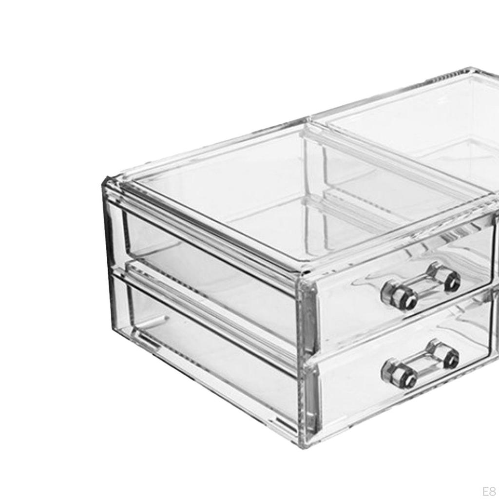 Transparenter Acryl-Schreibtischorganizer zur Aufbewahrung von Schmuck und Kosmetika