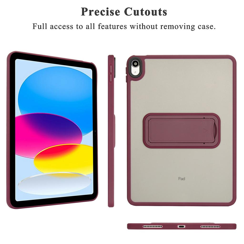 Für iPad (2025)/10.9 (2022) Hülle mit Ständer TPU+PC Hautgefühl Tablet-Hülle