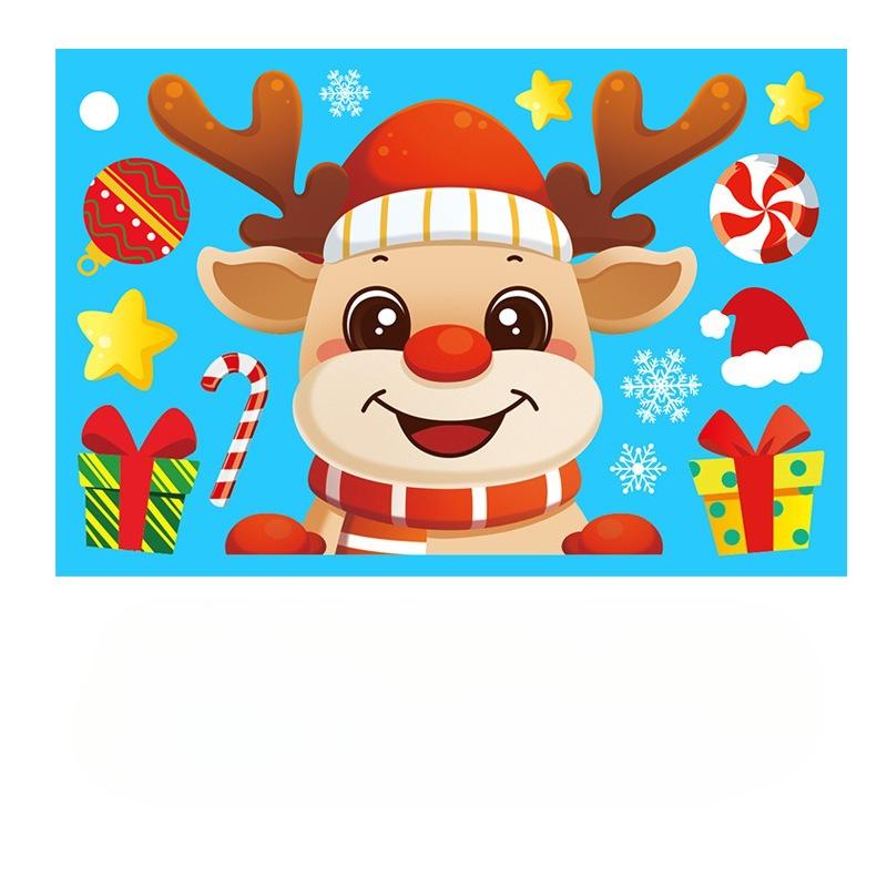 Merry Christmas Decoration for Home Wall Window Sticker Ornaments Garland New Year Noel Natal Gift Xmas