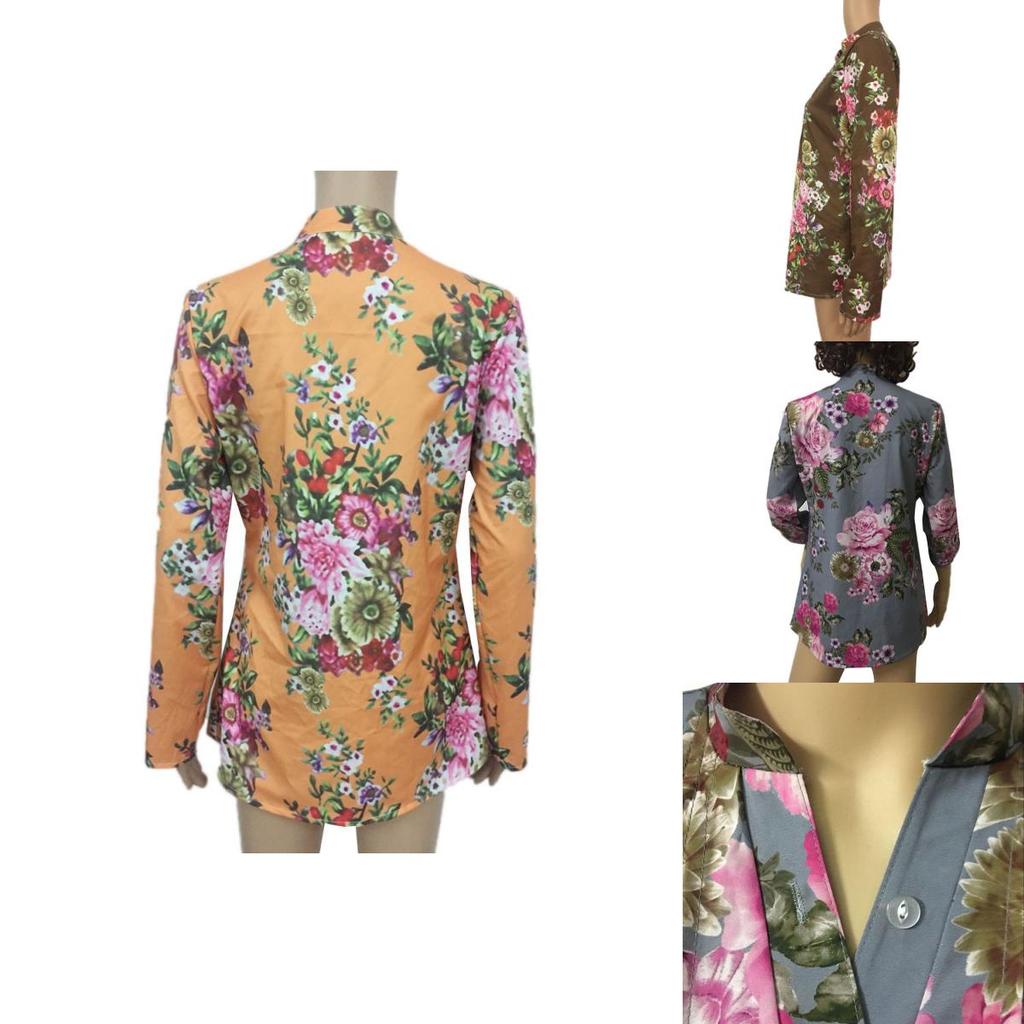 Classic Fall Short Sleeve Printed Shirt For Women Casual Wear