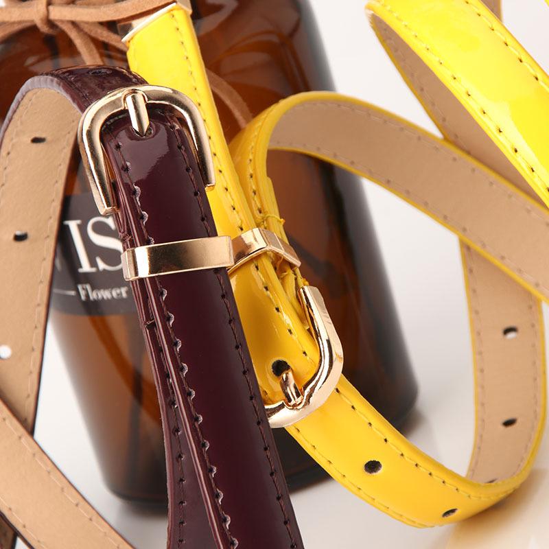 A Simple and Fashionable Candy-colored Decorative Small Belt for Ladies, Paired with A Dress, Coat, Sweater and Belt