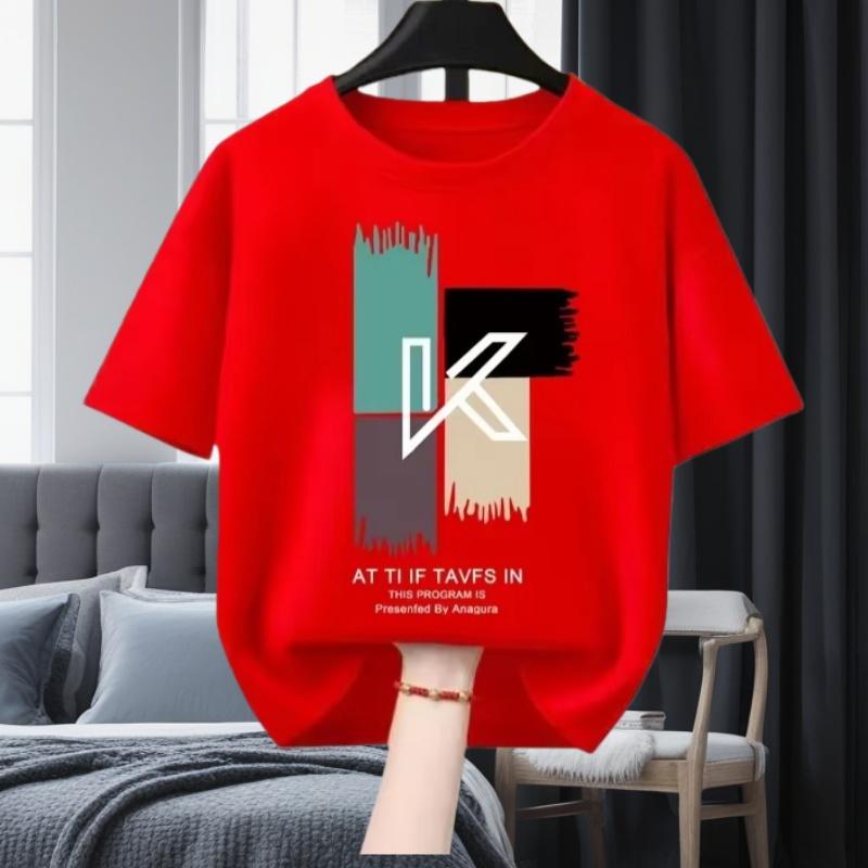 Mens Clothing 2026 Springsummer Trend Fashion Cotton Printed Tshirt Outdoor Street Daily Short Sleeved Round Neck Tshirt