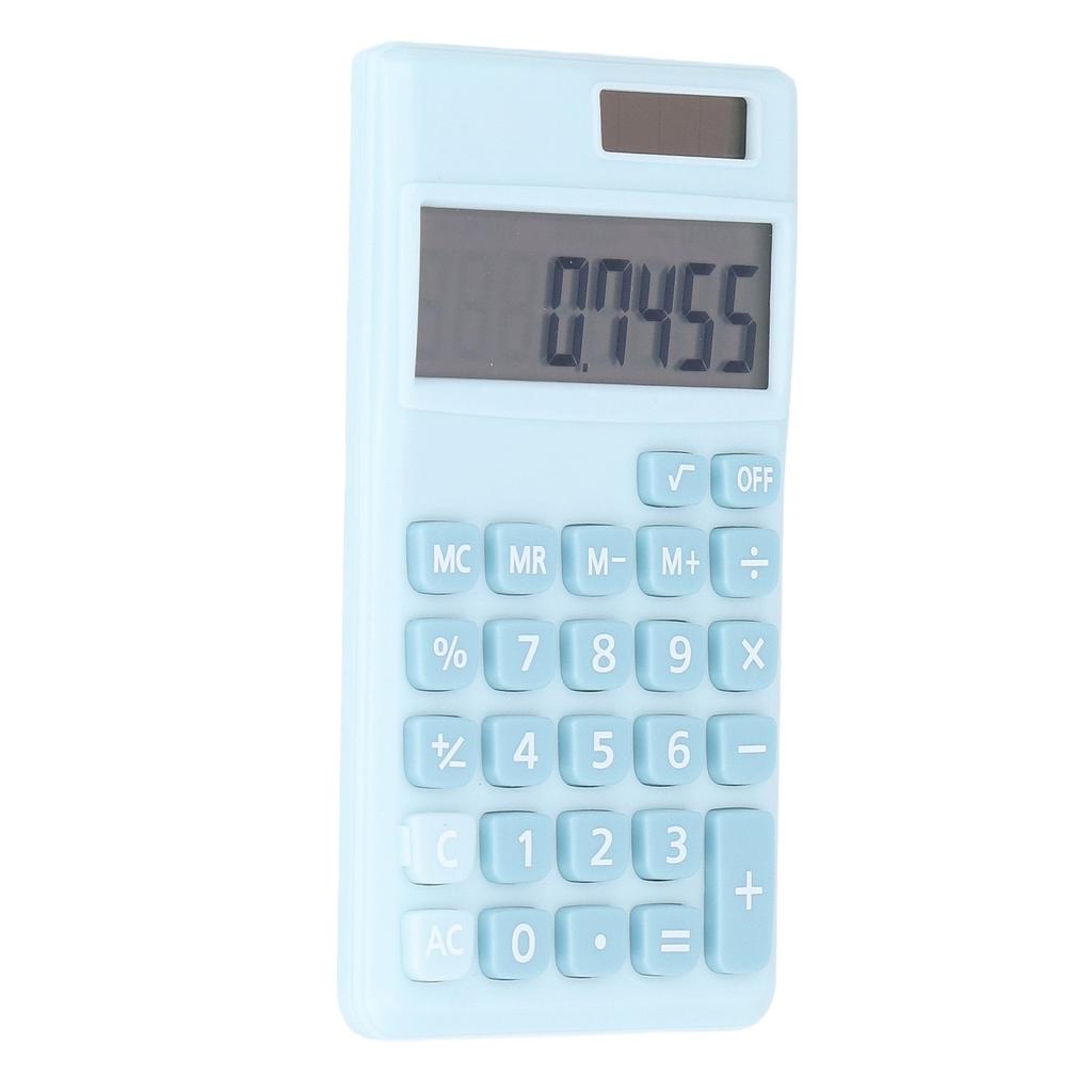 Calculators 8 Digit Solar Battery Dual Power Handheld Pocket Calculator with Large LCD Display Big