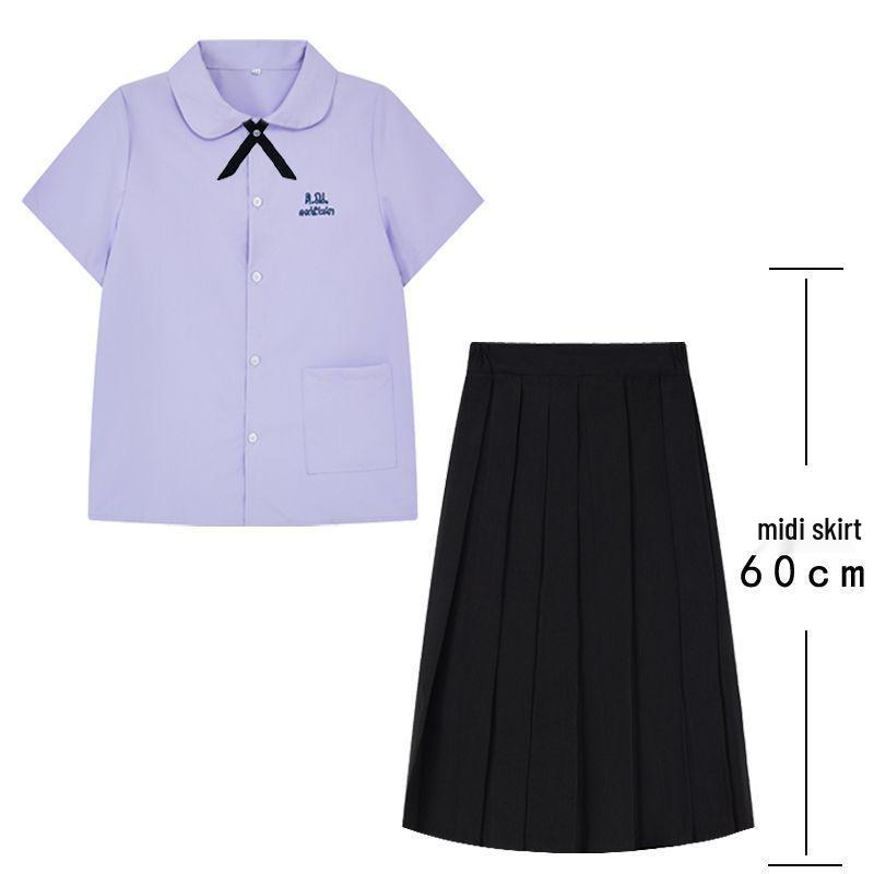 Authentisches thailändisches Schuluniform-Set: Preppy-Stil für Junior und High School, Sommer-Schüleraufführungskostüm
