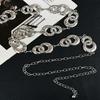 Elegant Metal Circular Ring Waist Chain Gold/Silver Dress Belt Chain Bohemian Body Chain  Women