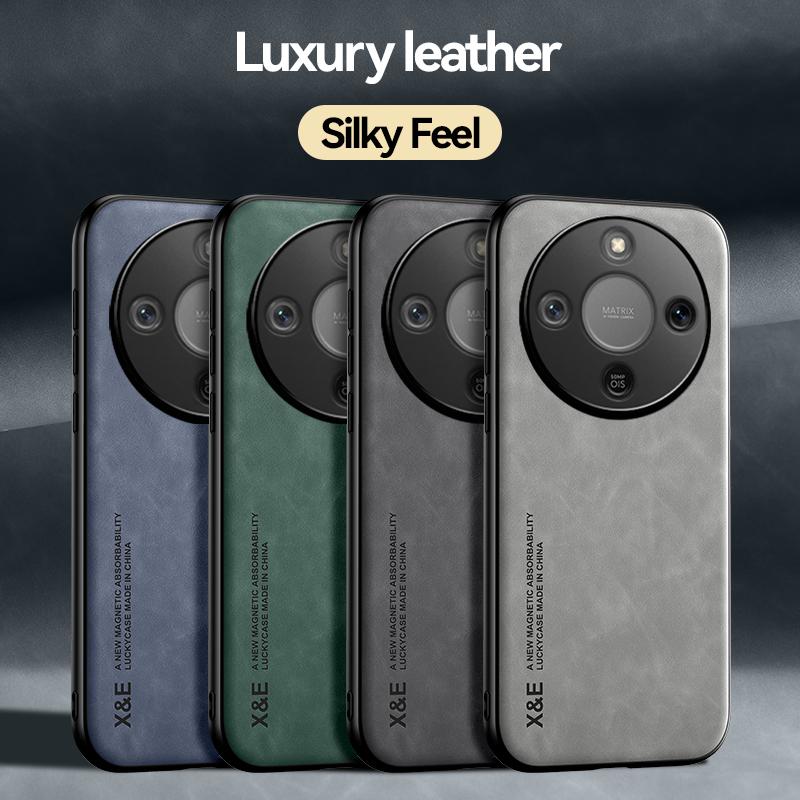 KEYSION Luxus Retro PU Bőr Telefon Tok HONOR X9d 5G-hez Puha Szilikon+PC Ütésálló Telefon Hátlap Huawei Magic 8 Lite-hoz