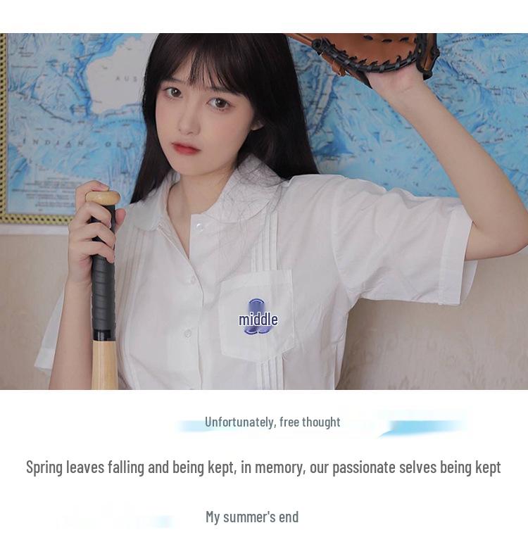 Taiwan High School Uniform Set: Women's JK Short-Sleeve & Long-Sleeve Plus Size Academy Style Graduation Outfit