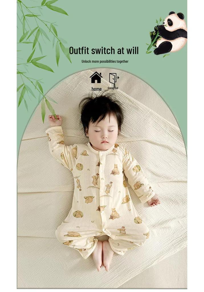 Summer Newborn Bamboo Jumpsuit - Thin, Long Sleeve Pajamas Romper
