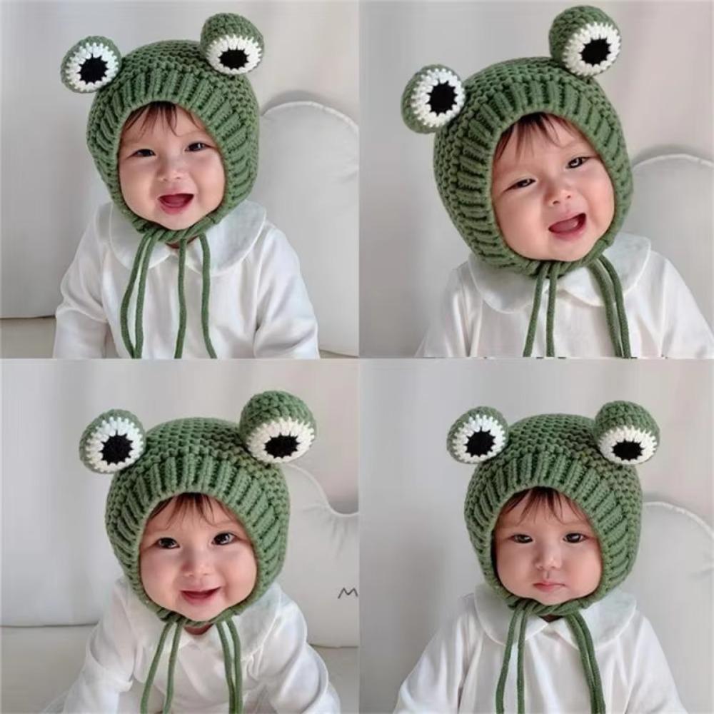 Frog Eyes Children Hats 1-3 Years Christmas Hat Fashion Beanie Cap  Boy/Girl