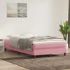 Box Spring Bed without Mattress Pink 120 x 210 cm Velvet