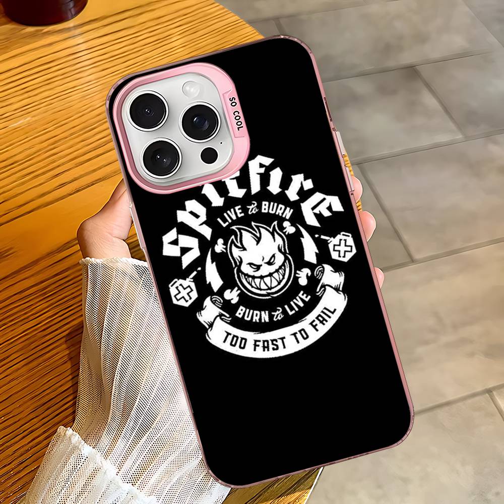 S-Spit F-Fires Logo Phone Case For iPhone 16 15 14 13 12 11 Pro Max 17 Plus Colorful Cover