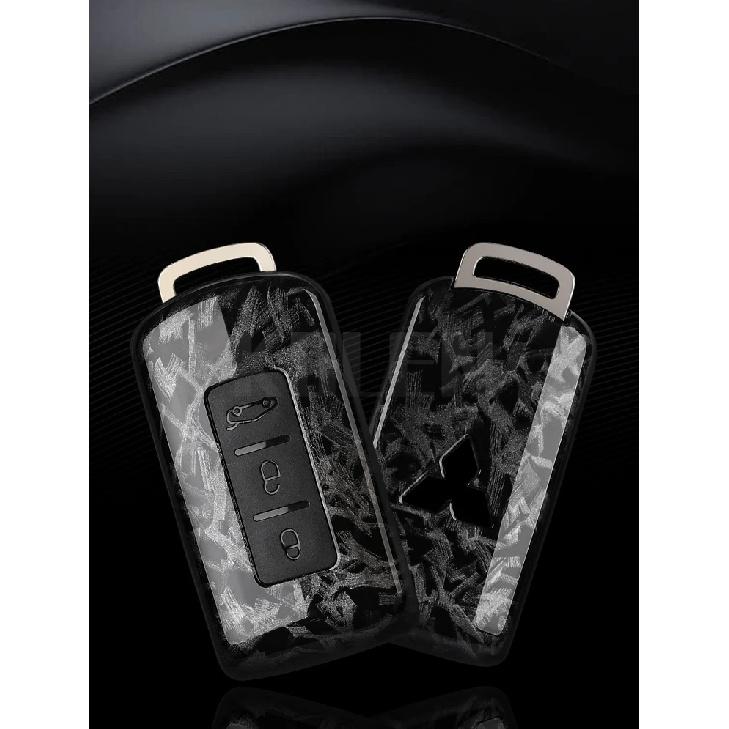 ABS Carbon Fiber Style Car Key Case Cover For Mitsubishi Xpander Outlander ASX Pajero Eclipse Cross Montero Protected Shell Fob