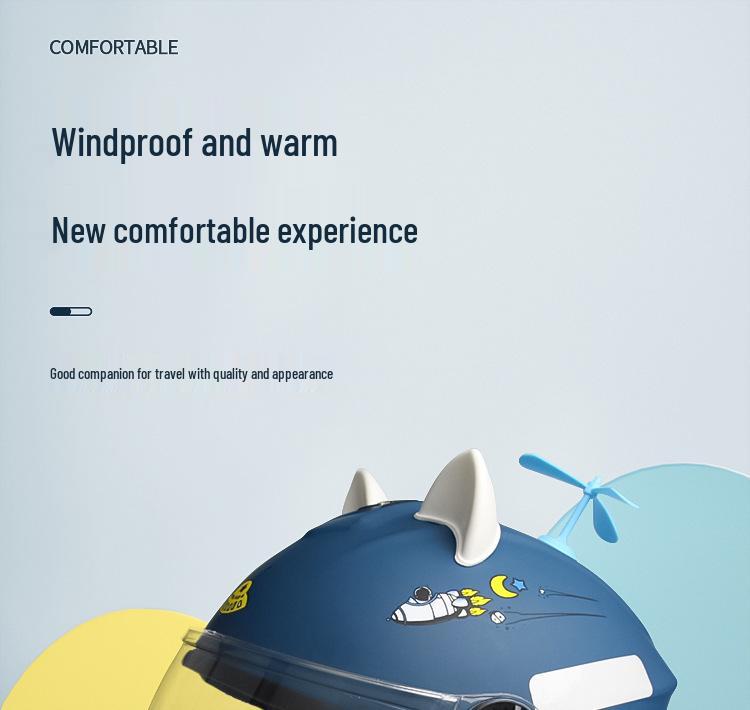 Children's Cartoon Safety Helmet: Breathable, Shockproof, Winter Warm for Boys and Girls