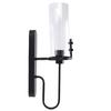 Black Wall Sconce Light Modern Indoor Wall Light Fixture with Clear Glass Shade for Dining Room