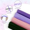400 Pcs Pipe Cleaners Craft,4 Assorted Colors Pipe Cleaners Bulk, Chenille Stems for DIY Flower Making Kit with Floral Wires, Gardening Tape,(Purple)