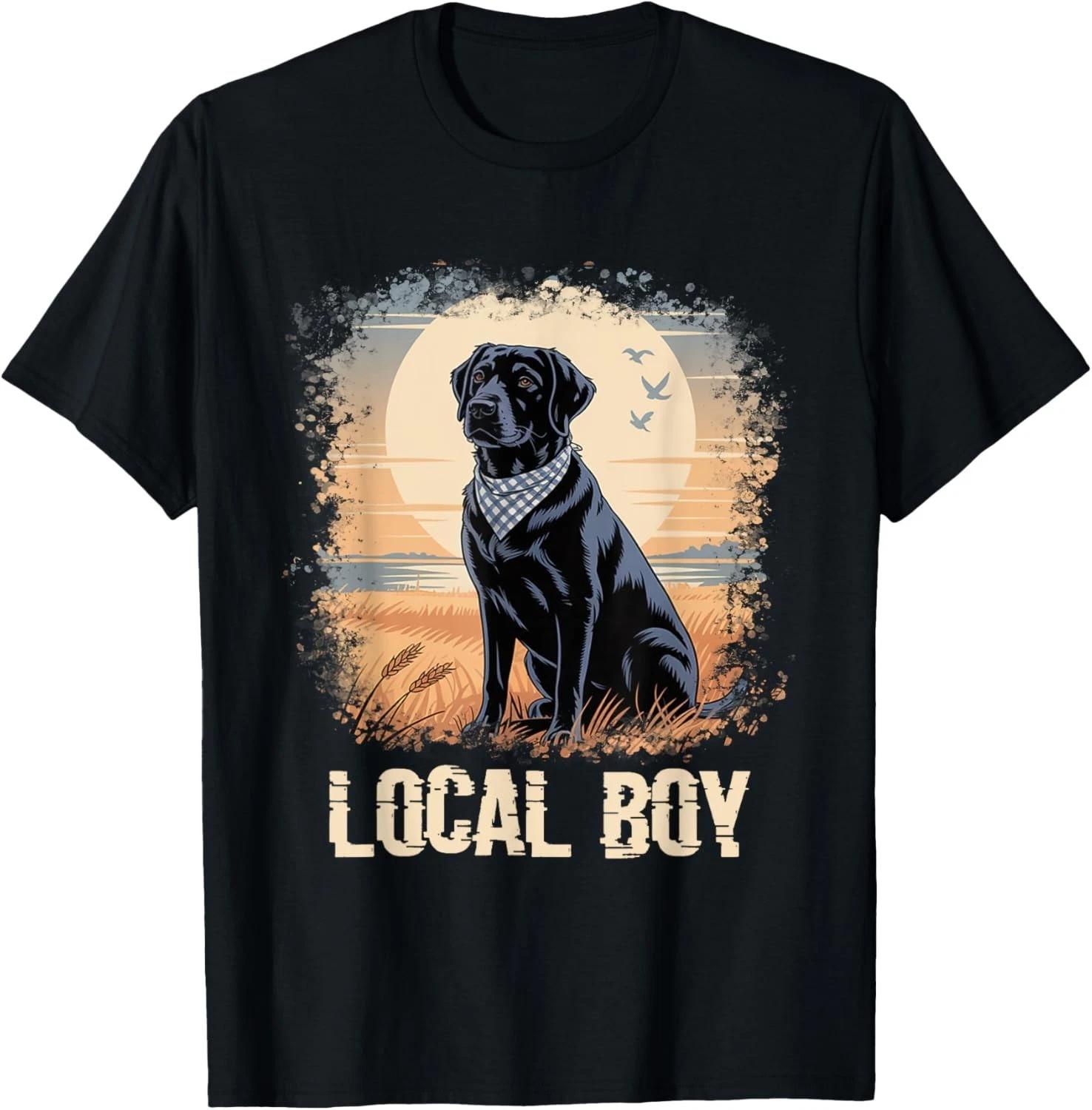 

Bleached Local Boy Funny Dog Meme Black Lab Hunting Dog Gift Unisex T-Shirt 3XL