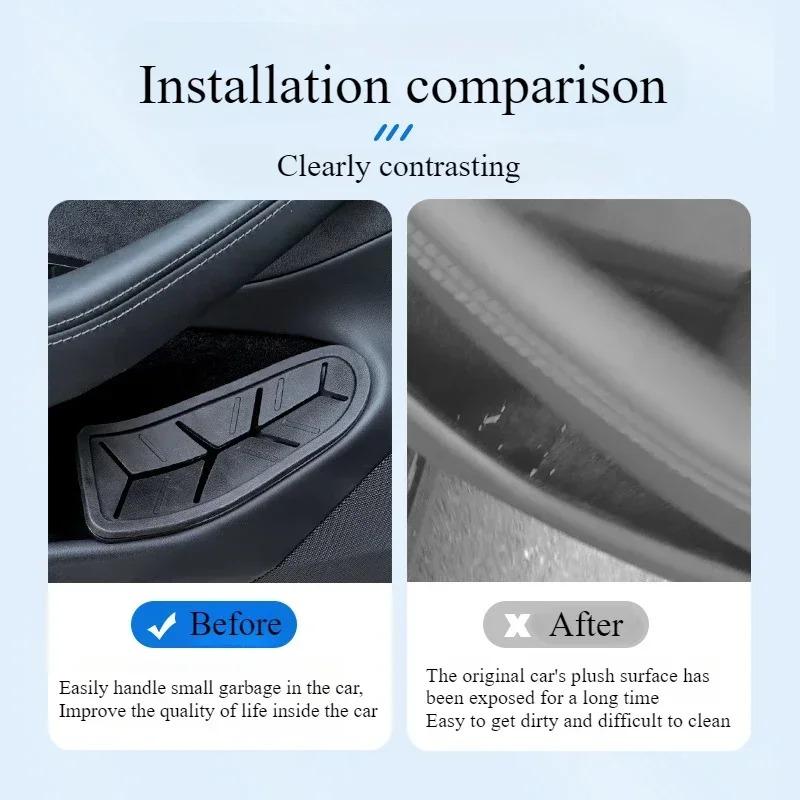 For Tesla Model 3 Highland 2024 Car Door Trash Can 2PCS Garbage Can Car Door Trash Bin Storage Organizer Debris Box Accessories