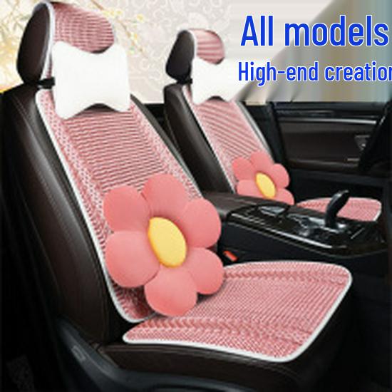 Breathable Mesh Car Steering Wheel Cover - Cute Honeycomb Sandwich Design