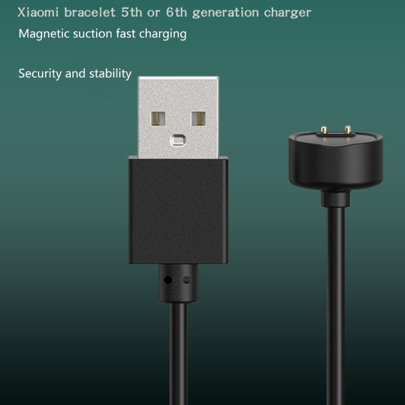 55cm USB Charger Cable for MiBand 5 6 7 Magnetic Charging Adapter Wire Cord For Miband 6 7 Wristband Bracelet Charge